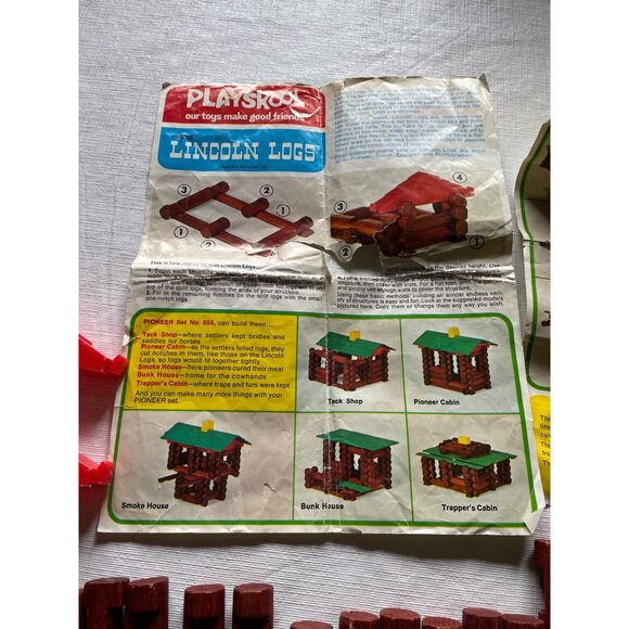 Vintage Lincoln Logs Frontierman Set Playskool 1974 Edition Original Box - Picture 7 of 16